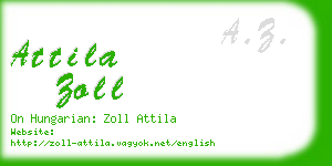 attila zoll business card